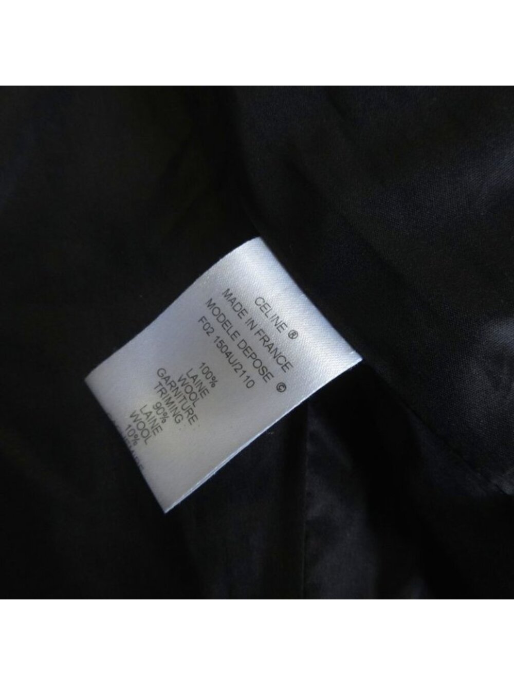 ★SOLD★ Celine Wool Tweed Short Jacket Macadam Logo Knit Blouson Check White - Picture 8 of 9